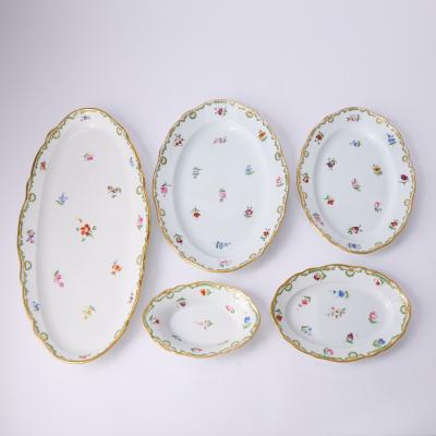 Extensive 19th Century Meissen Porcelain Dinnerware Service For Twelve People