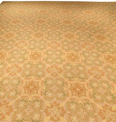 Extra Large Antique Portuguese Botanic Needlework Carpet
