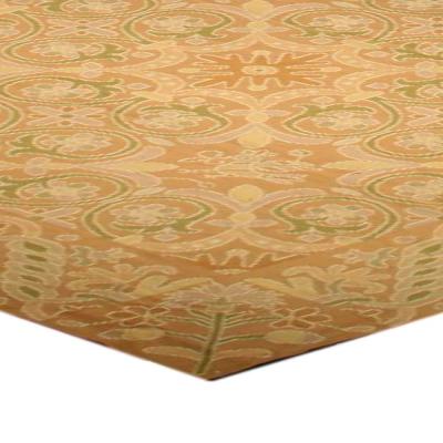 Extra Large Antique Portuguese Botanic Needlework Carpet