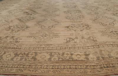 Extra Large Fine Antique Turkish Oushak Handmade Wool Rug