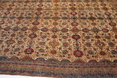 Extra Large Persian Kirman Botanic Handmade Wool Rug