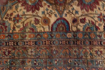 Extra Large Persian Kirman Botanic Handmade Wool Rug