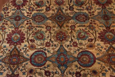 Extra Large Persian Kirman Botanic Handmade Wool Rug
