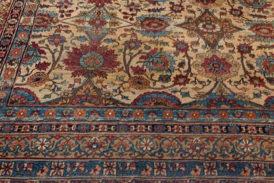 Extra Large Persian Kirman Botanic Handmade Wool Rug