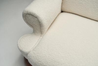 Extra Large Upholstered Wingback Armchair Europe 1940s