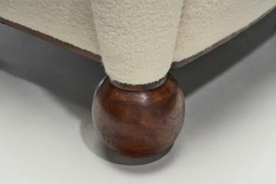 Extra Large Upholstered Wingback Armchair Europe 1940s