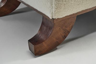 Extra Large Upholstered Wingback Armchair Europe 1940s