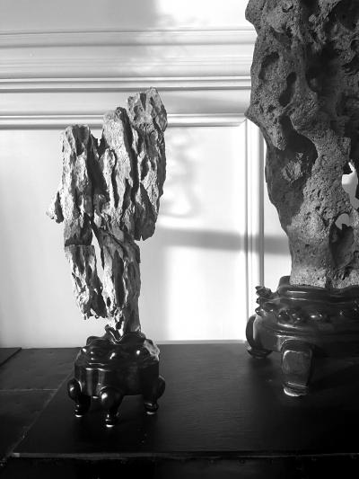 Extraordinary Chinese Scholar Rock Ying Stone on Stand