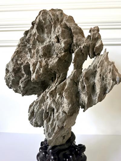 Extraordinary Chinese Scholar Ying Stone on Stand with Collector Seal