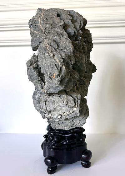 Extraordinary Chinese Scholar Ying Stone on Stand with Collector Seal