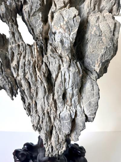 Extraordinary Chinese Scholar Ying Stone on Stand with Collector Seal