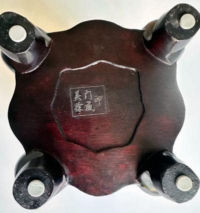 Extraordinary Chinese Scholar Ying Stone on Stand with Collector Seal