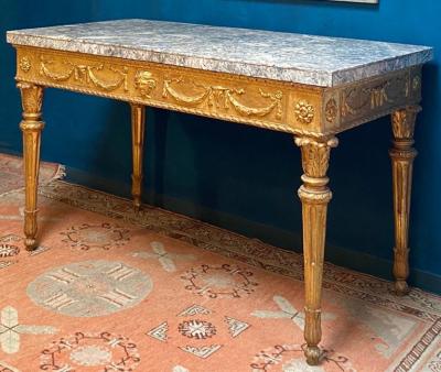 Extraordinary Italian 18th Century Carved Giltwood Console Tables