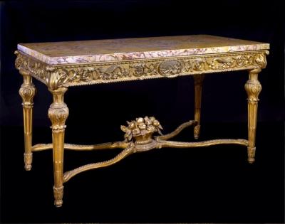 Extraordinary Pair of Italian 18th Century Carved Gilt Wood Console Tables