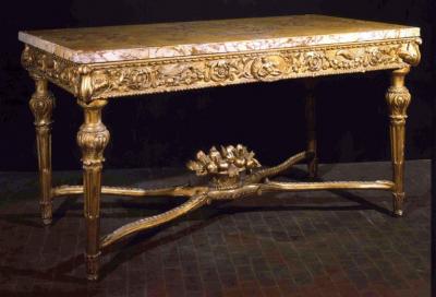 Extraordinary Pair of Italian 18th Century Carved Gilt Wood Console Tables