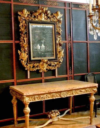 Extraordinary Pair of Italian 18th Century Carved Gilt Wood Console Tables