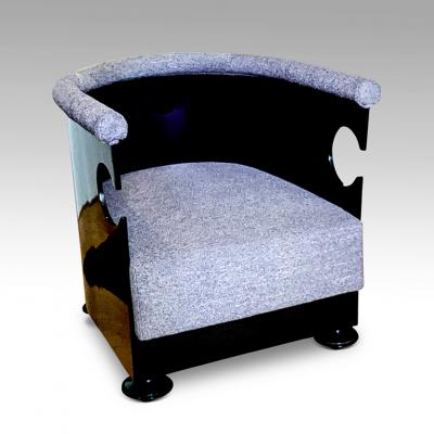 Extraordinary Pair of Lacquered Finnish Art Deco Club Chairs