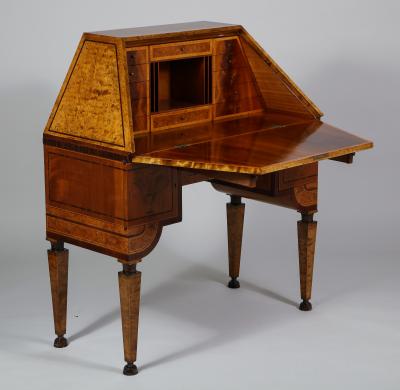 Extraordinary Swedish Grace slant front desk with elaborate inlays