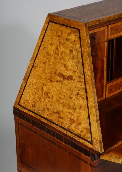 Extraordinary Swedish Grace slant front desk with elaborate inlays