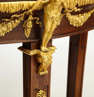 Extremely Fine Russian Empire Ormolu Mounted Mahogany Center Table
