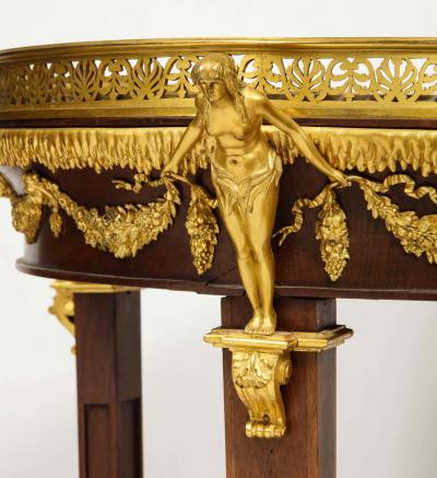 Extremely Fine Russian Empire Ormolu Mounted Mahogany Center Table