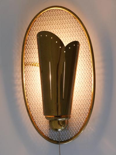 Extremely Rare Elegant Mid Century Modern Sconce or Wall Lamp Germany 1950s
