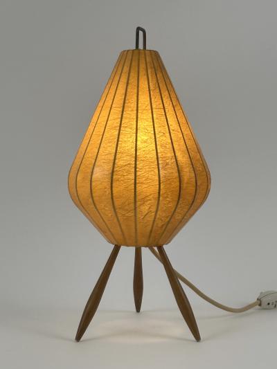 Extremely Rare Lovely Mid Century Modern Cocoon Table Lamp Germany 1960s