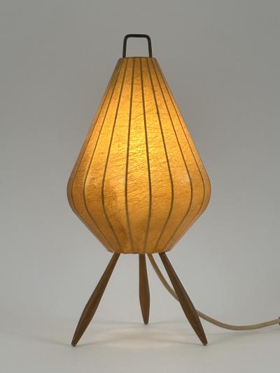 Extremely Rare Lovely Mid Century Modern Cocoon Table Lamp Germany 1960s