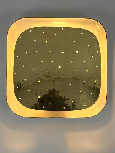 Extremely Rare Lovely Mid Century Modern Perforated Brass Sconce Germany 1960s