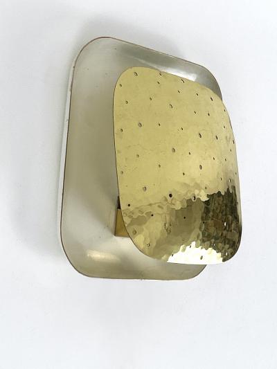Extremely Rare Lovely Mid Century Modern Perforated Brass Sconce Germany 1960s