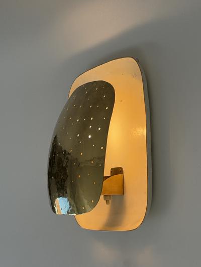 Extremely Rare Lovely Mid Century Modern Perforated Brass Sconce Germany 1960s