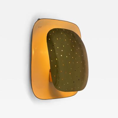 Extremely Rare Lovely Mid Century Modern Perforated Brass Sconce Germany 1960s
