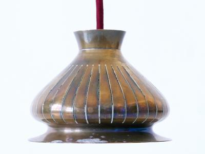 Extremely Rare Mid Century Modern Counterweight Brass Pendant Lamp Germany 1950s