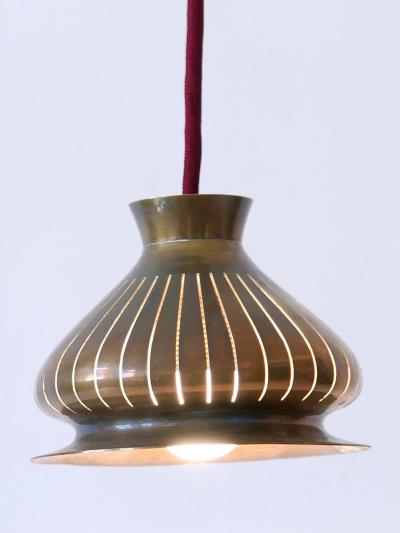 Extremely Rare Mid Century Modern Counterweight Brass Pendant Lamp Germany 1950s