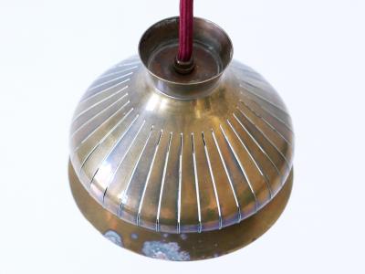 Extremely Rare Mid Century Modern Counterweight Brass Pendant Lamp Germany 1950s