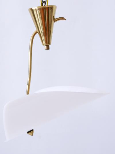 Extremely Rare and Elegant Lucite Brass Ceiling Lamp Germany 1960s