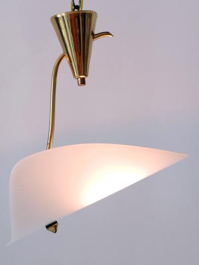 Extremely Rare and Elegant Lucite Brass Ceiling Lamp Germany 1960s