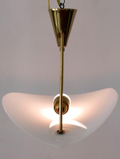 Extremely Rare and Elegant Lucite Brass Ceiling Lamp Germany 1960s