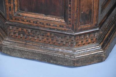 Extremely rare Tuscan 15thc Renaissance walnut sacristy cabinet