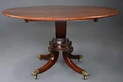 Extremely rare early Regency mahogany breakfast table or centre table