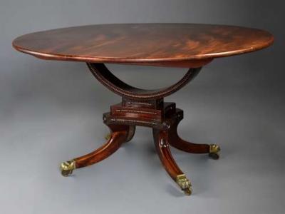 Extremely rare early Regency mahogany breakfast table or centre table
