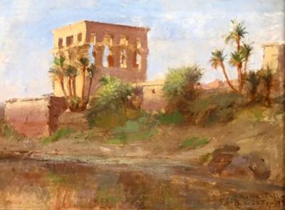 F A Bridgman The Kiosk of Trajan A Rare Orientalist Landscape Painting