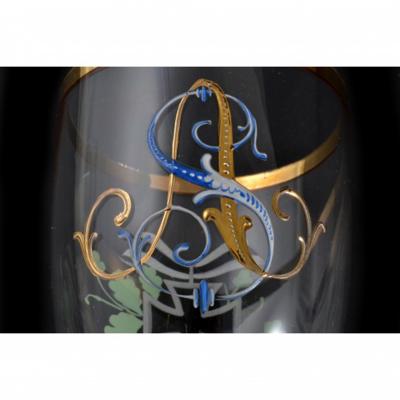 F Heckert 1914 Crystal Presentation Goblet Germany WW1