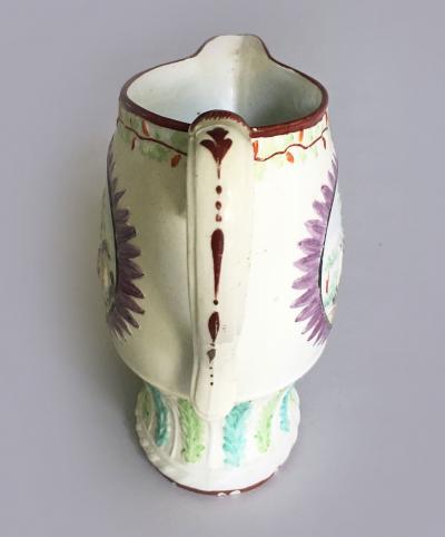 F R Pratt Prattware Peacock Jug