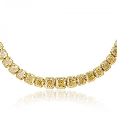 F yellow 18K Yellow Gold Light Yellow Looks Fancy Yellow Necklace