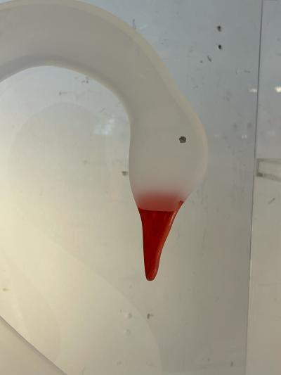 FANTASY CUSTOM CARVED SWANS ILLUMINATED LUCITE BAR WITH BAR STOOLS