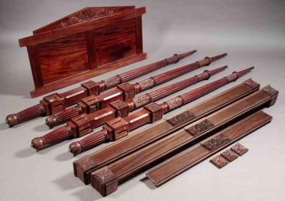 FEDERAL CARVED BEDSTEAD