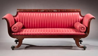 FEDERAL SOFA WITH FASCES AND CORNUCOPIA THREE PANEL