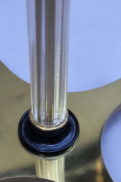 FINE FRENCH ART DECO GLASS AND BRONZE FLOOR LAMP