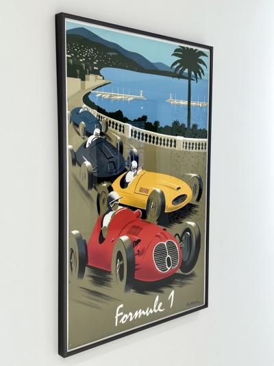 FORMULA 1 VINTAGE LINEN BACKED POSTER